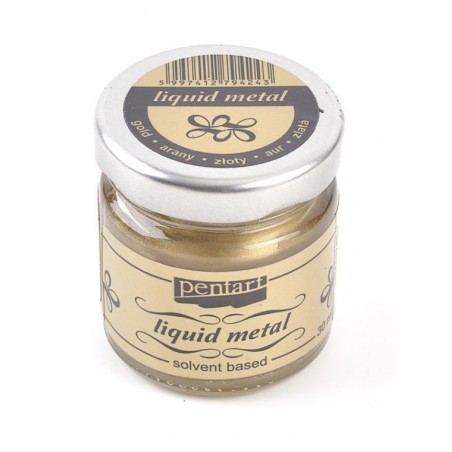 Φύλλο χρυσού Yγρό Pentart Liquid metal 30ml – Gold 3493