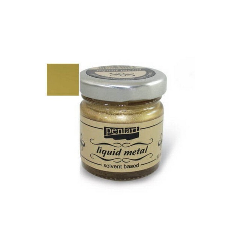 Φύλλο χρυσού Yγρό Pentart Liquid metal 30ml – Gold 3493