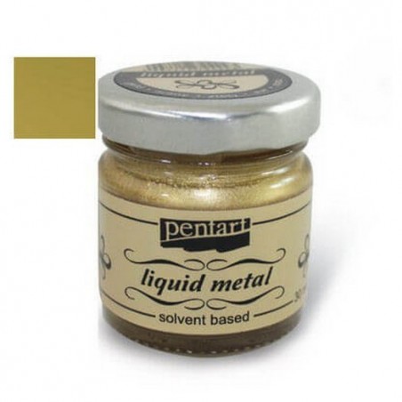 Φύλλο χρυσού Yγρό Pentart Liquid metal 30ml – Gold 3493