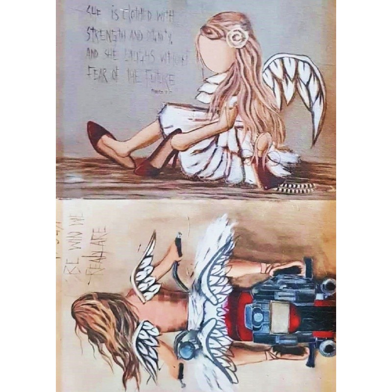 Ριζόχαρτο αυτοκόλλητο decoupage TELA 42 X 31 TT-191