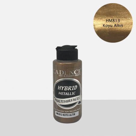 Χρώμα υβριδικό μεταλλικό 120ml CADENCE \"dark gold\" HM-813