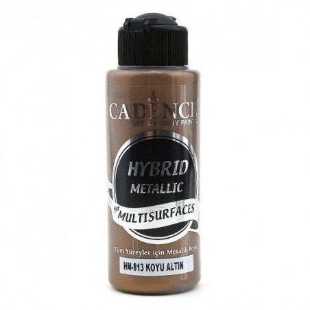 Χρώμα υβριδικό μεταλλικό 120ml CADENCE \"dark gold\" HM-813