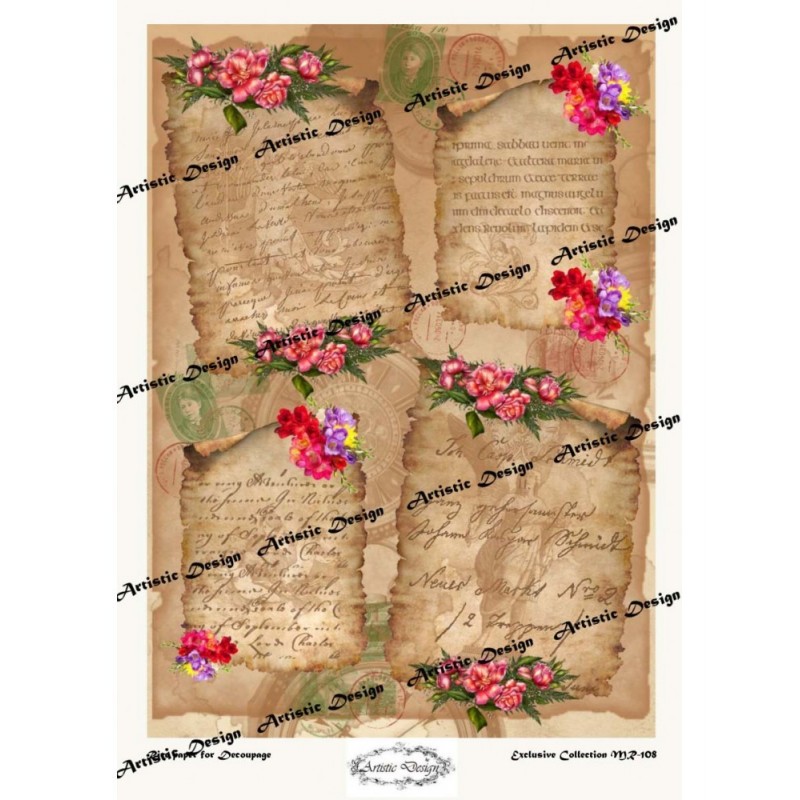 Ριζόχαρτο Decoupage  Artistic Design A3 MR-108