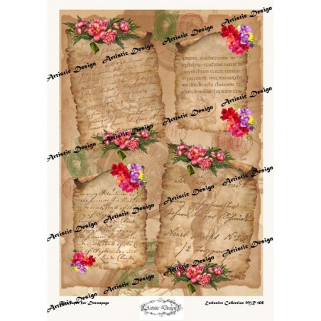 Ριζόχαρτο Decoupage  Artistic Design A3 MR-108