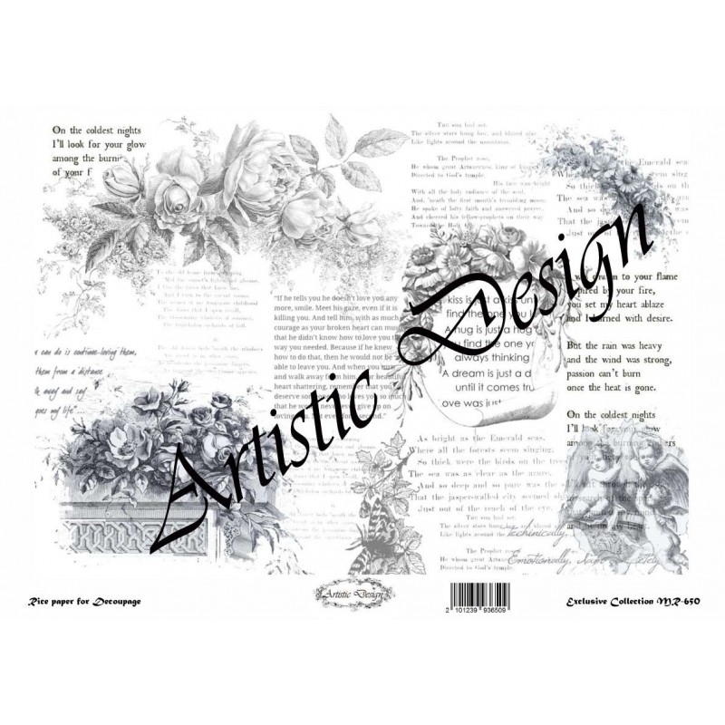 Ριζόχαρτο Decoupage  Artistic Design A3 MR-650