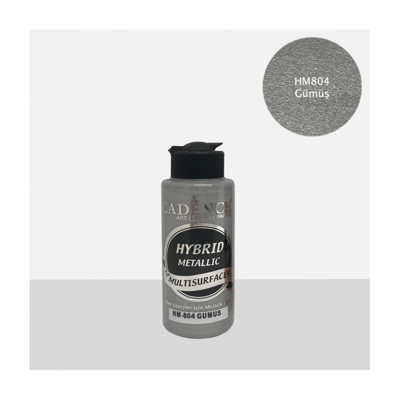 Χρώμα υβριδικό μεταλλικό 120ml CADENCE \"silver \" HM-804