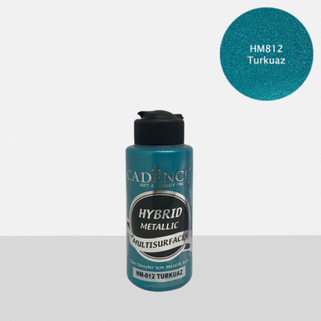 Χρώμα υβριδικό μεταλλικό 120ml CADENCE \"turquoise \" HM-812