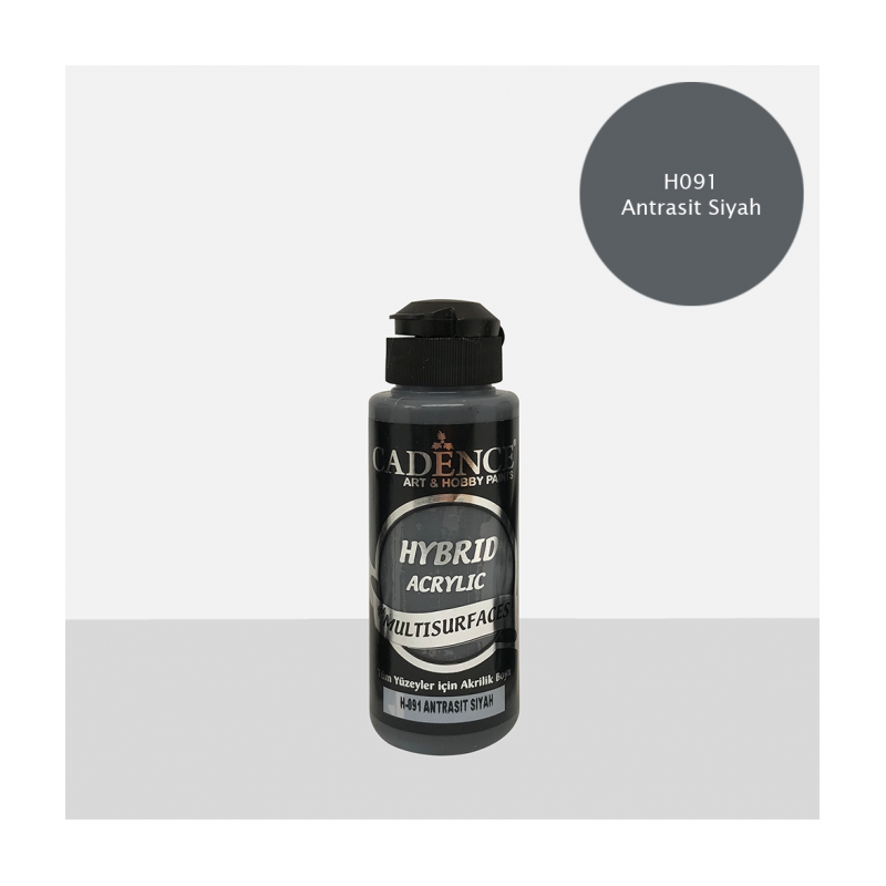 Χρώμα υβριδικό ακρυλικό 120ml CADENCE \"anthrachite black\" H-091