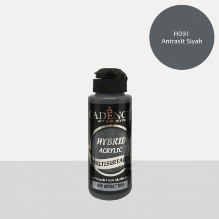 Χρώμα υβριδικό ακρυλικό 120ml CADENCE \"anthrachite black\" H-091