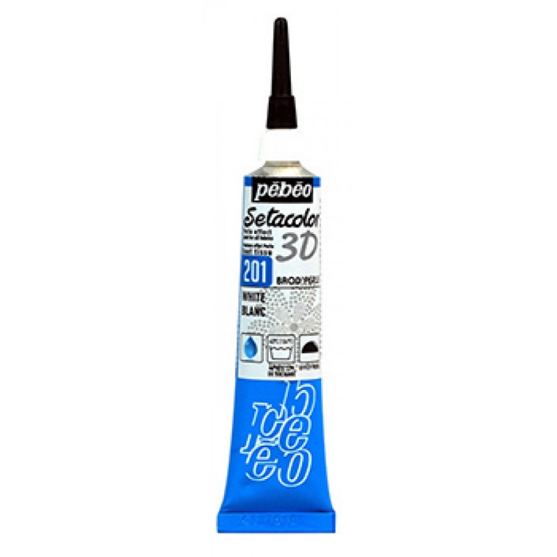 Περίγραμμα setacolor 3D PEBEO 20ml λευκό περλέ 557201