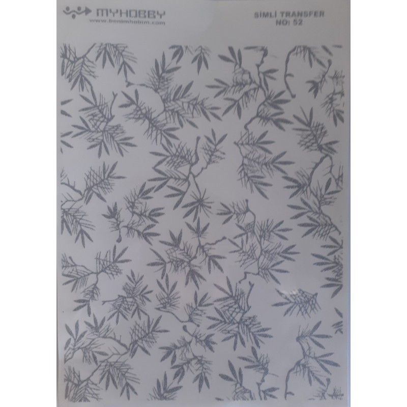 Transfer  glitter  ασημί 25χ35εκ. S52