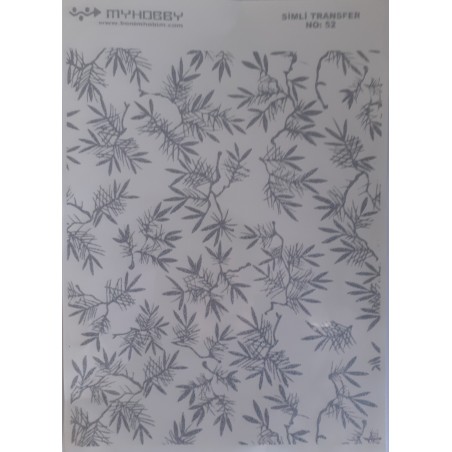 Transfer  glitter  ασημί 25χ35εκ. S52