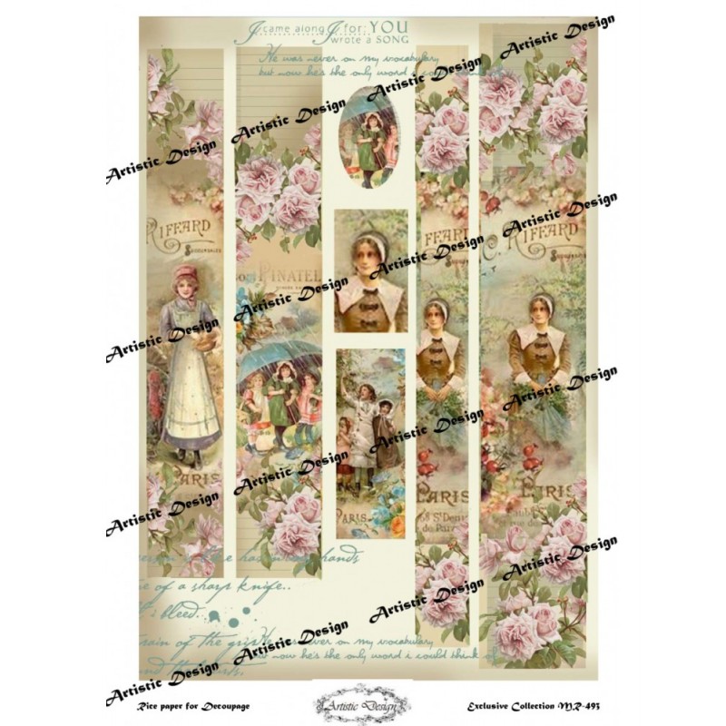Ριζόχαρτο Decoupage  Artistic Design A3 MR-493