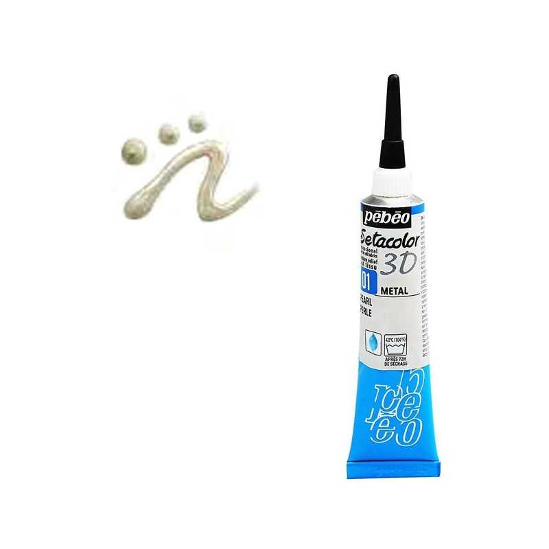 Περίγραμμα setacolor 3D PEBEO 20ml pearl metal 557001