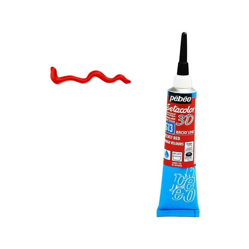 Περίγραμμα setacolor 3D PEBEO 20ml velvet red 557613