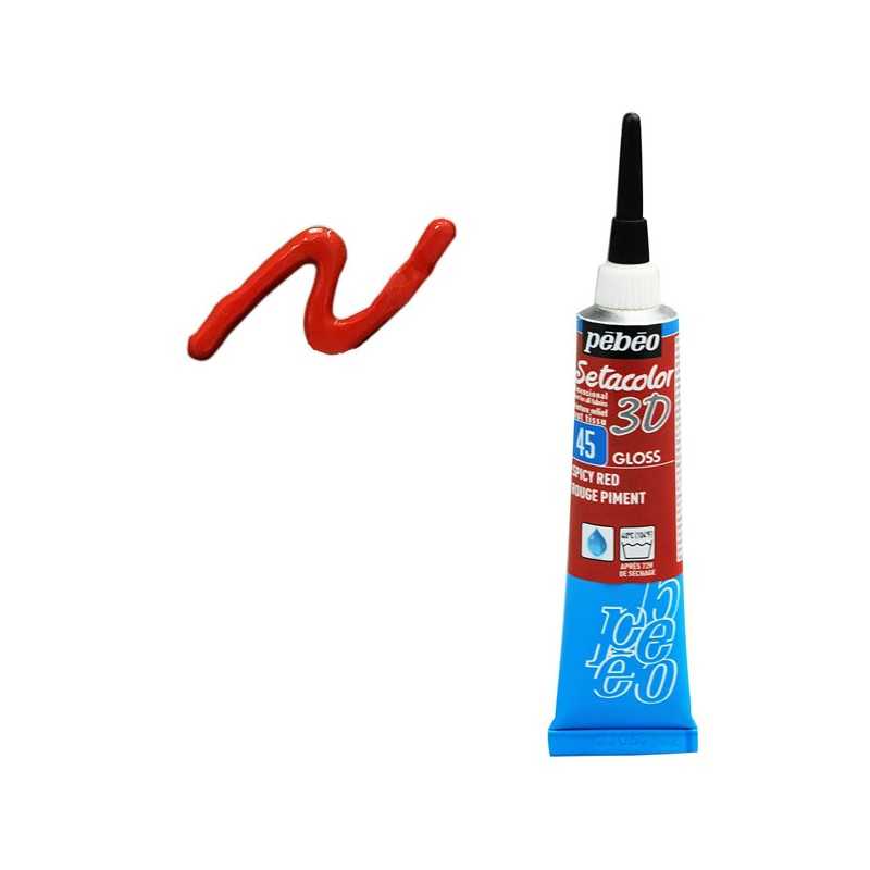 Περίγραμμα setacolor 3D PEBEO 20ml spicy red 557045