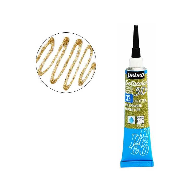 Περίγραμμα setacolor 3D PEBEO 20ml χρυσό glitter 557033