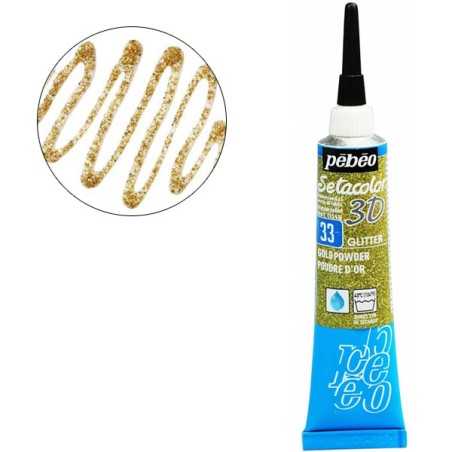 Περίγραμμα setacolor 3D PEBEO 20ml χρυσό glitter 557033