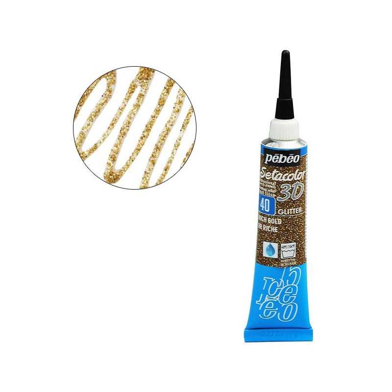 Περίγραμμα setacolor 3D PEBEO 20ml rich gold glitter 557040