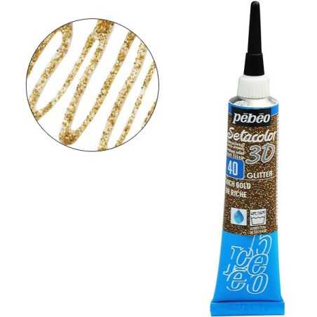 Περίγραμμα setacolor 3D PEBEO 20ml rich gold glitter 557040