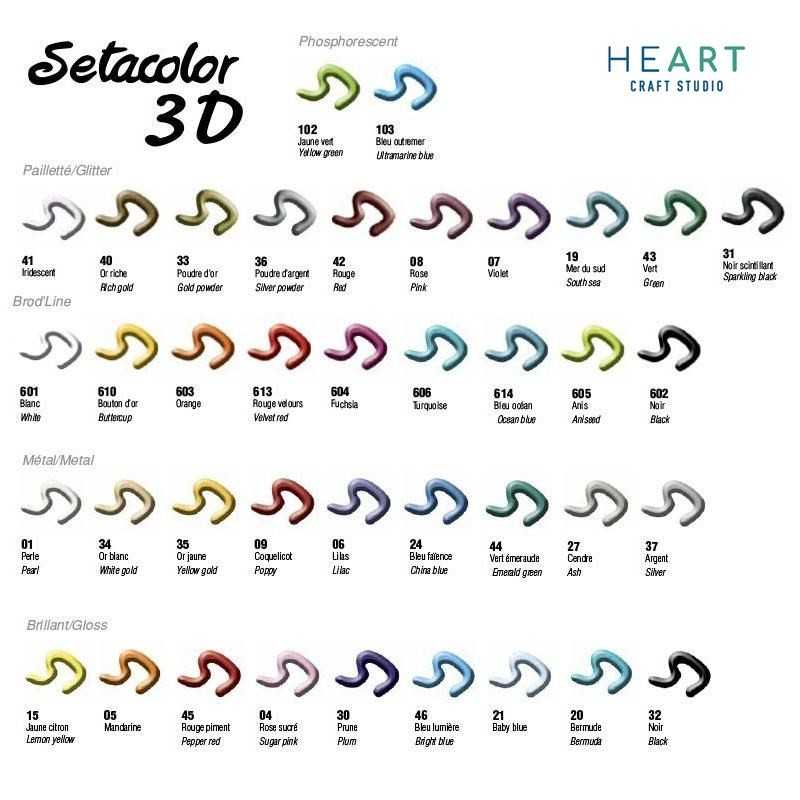 Περίγραμμα setacolor 3D PEBEO 20ml ροζ glitter 557008